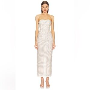 Michael Costello Strapless White Dress